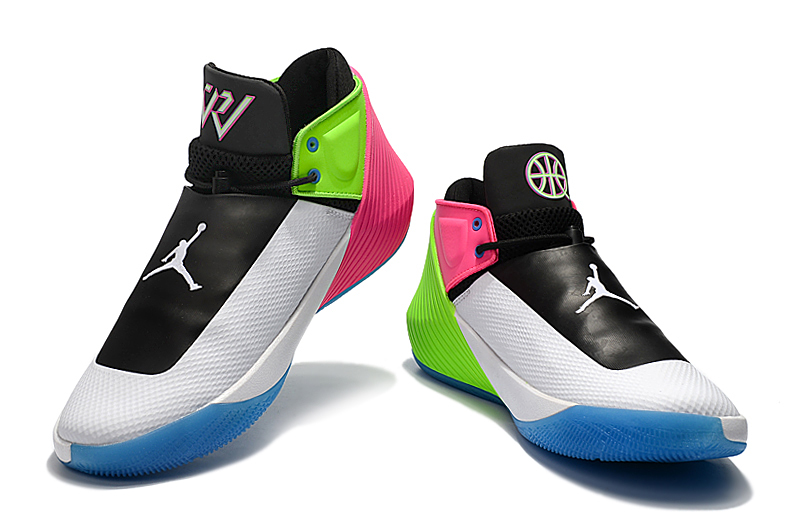 Jordan Why Not Zero.1 White Black Green Pink Blue Shoes - Click Image to Close